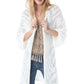 Q2 Crochet longline jacket with tassel trim hem