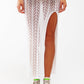 Q2 Crochet Maxi Skirt in White