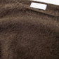 cropped fluffy sweater in brown fitted at the waist