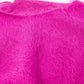 cropped fluffy sweater in fuchsia fitted at the waist