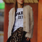 Cropped Jacket in beige in fine fur