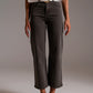 Q2 Cropped wide leg jeans in grey