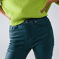 Dark Green Faux Leather Super Skinny Pants