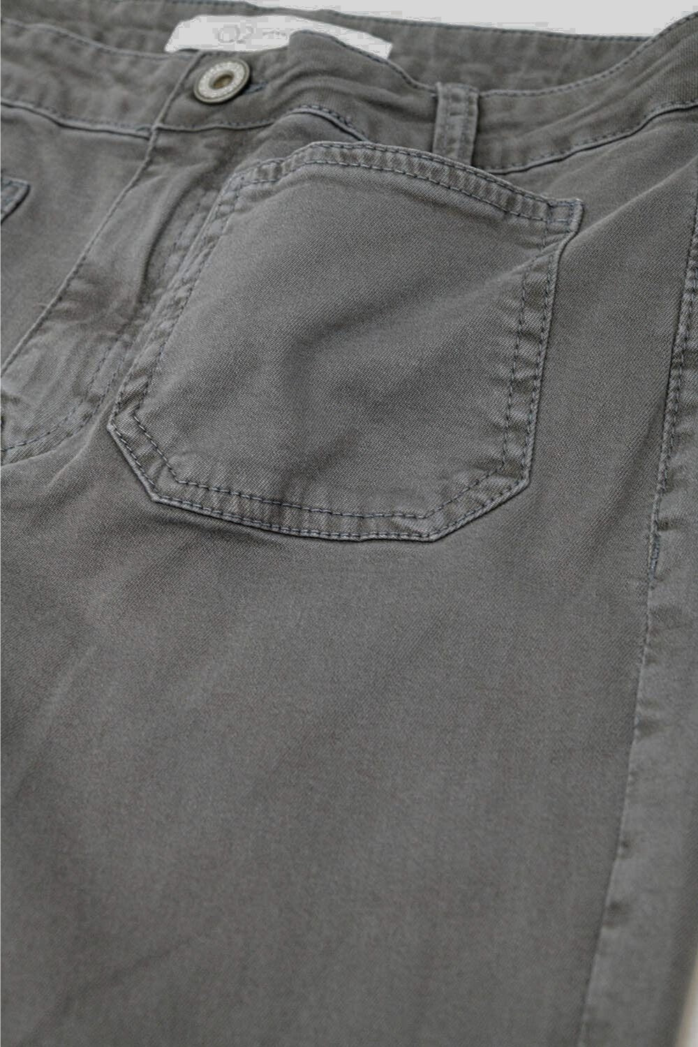 Dark grey Skinny Flared Jeans With Front Pocket Detail