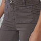 Dark grey Skinny Flared Jeans With Front Pocket Detail