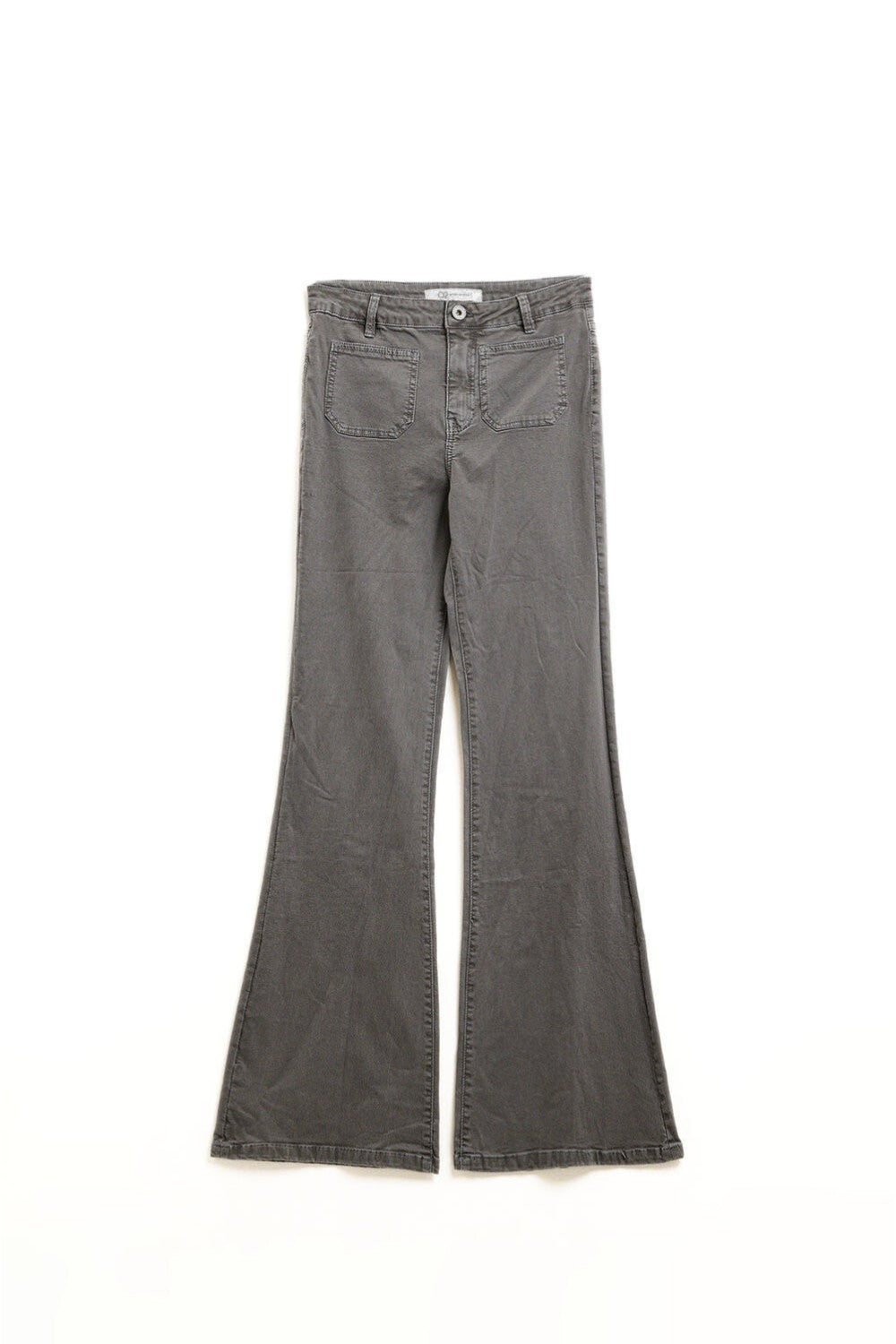 Dark grey Skinny Flared Jeans With Front Pocket Detail