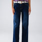 Q2 Dark wash wide leg 90's Jeans