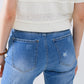 Denim Cropped Straight Legged Jeans