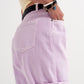 Denim mom shorts in lilac