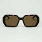 Q2 Diamond-Shaped Sunglasses In Ember with Tinted Lenses in Tortoise Shell