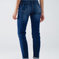 Distressed Dark Wash super Skinny Jeans In Stretch Denim