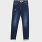 Distressed Dark Wash super Skinny Jeans In Stretch Denim