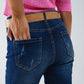 Distressed Dark Wash super Skinny Jeans In Stretch Denim