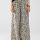 Q2 Elasticated Waist Straight Leg Pants In Leopard Print