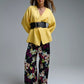Elegant Yellow Wrap Knitted Cardigan