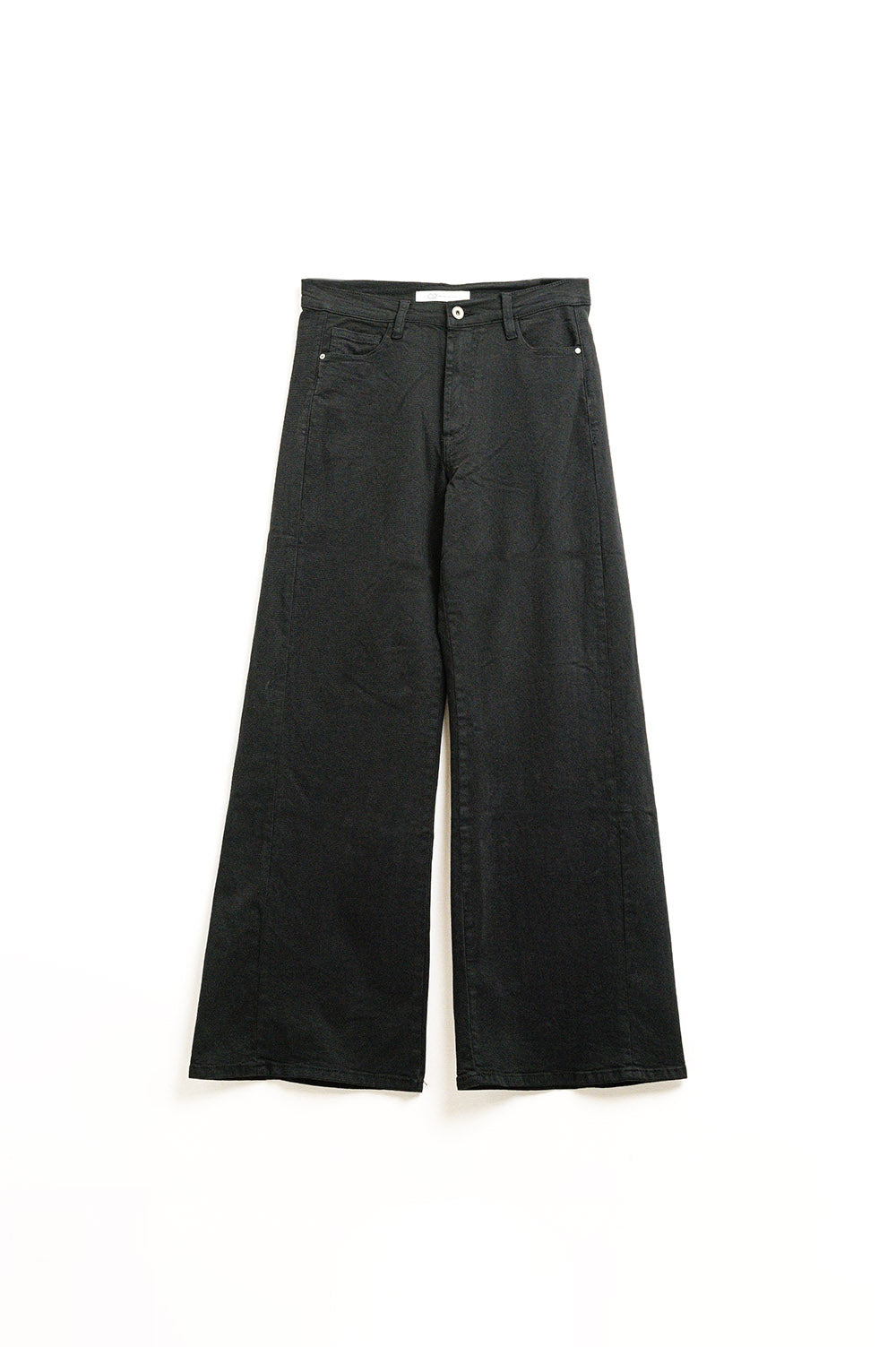 Extra wide leg trousers in black