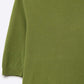 Fine knit sweater in olive green with a high neck and elbow-length sleeves