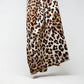 Q2 Fine woven scarf with leopard print in brown