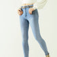 Five-pocket skinny jeans in stretch denim with strass detail all over