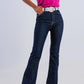 Flare sky high jeans in dark wash