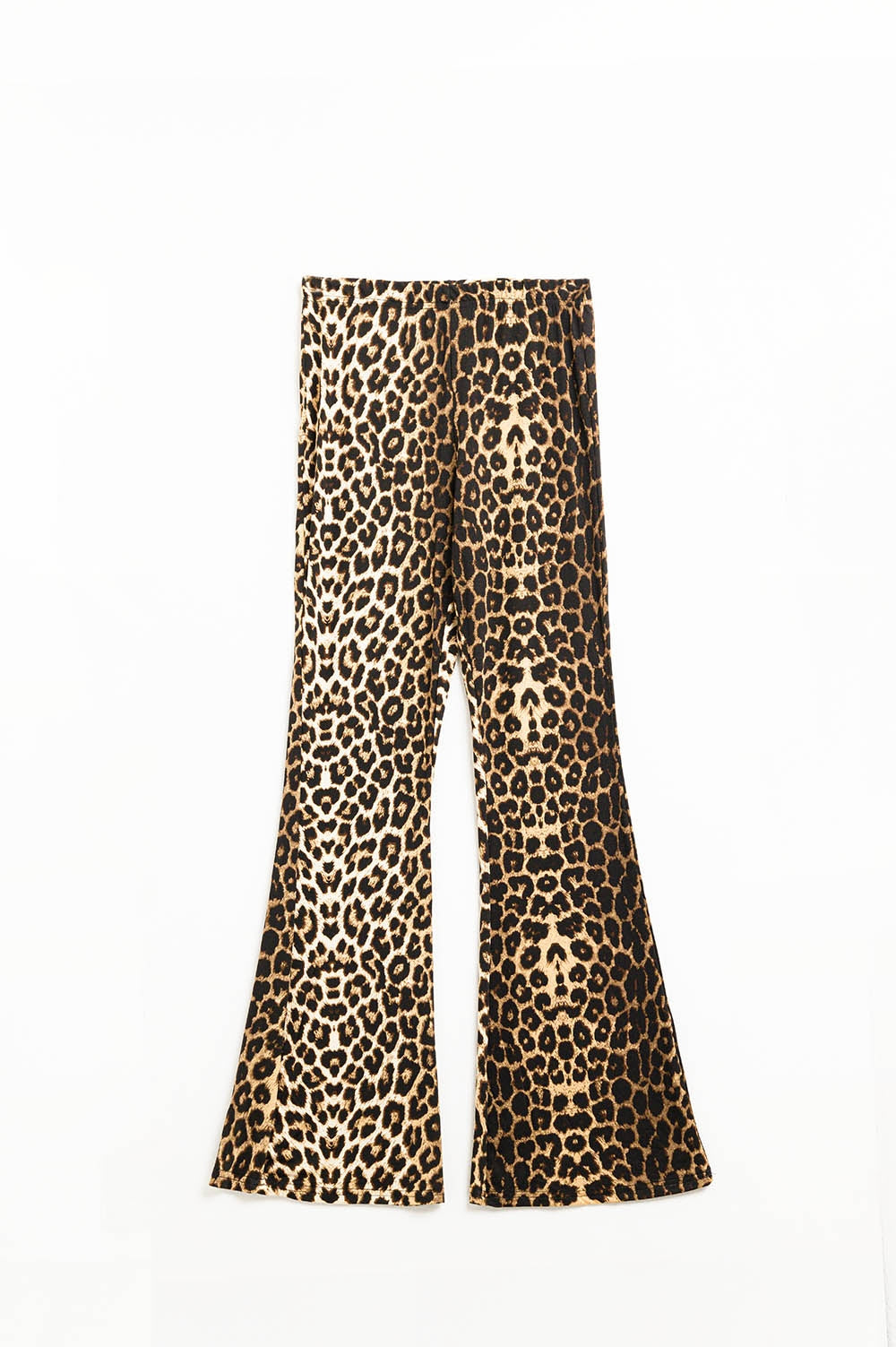 Leggings de spandex acampanados con estampado de leopardo