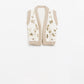 Flower Embroidered Knitted Vest in Ecru