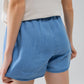 Flowing Tencel Denim Shorts With Side Pockets