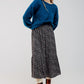 Fluffy knit jumper in blue