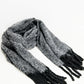 Fluffy tassel scarf in black