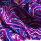 Fluid shirt in bright abstract purple