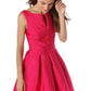 Fuchsia bow waist skater dress