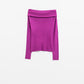 Q2 Fuchsia fine knit sweater with a wide boat neck