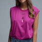 Q2 Fuchsia Sleeveless cotton T-shirt