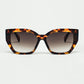 Q2 geometric polarized sunglasses with gradient dark lenses and tortoise shell