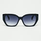 Q2 geometric thick black sunglasses with gradient lens