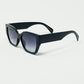 geometric thick black sunglasses with gradient lens