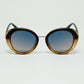 Q2 Golden Sunset Spot Oval Shaped Sunglasses