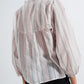 Grandad shirt in pink stripe