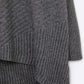 Gray Asymmetric Ribbed Knit Sweater Tunic