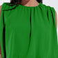 green chiffon Top With Ruche Design