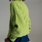 green chunky knitted relaxed Jumper