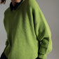 green chunky knitted relaxed Jumper