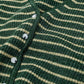 Green striped textured knit cardigan