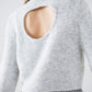 Grey jersey with long sleeves and open back detail