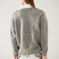 Grey V-neck sweater with sequin detail