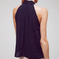 Top Halter Con Lazo En El Cuello En Negro