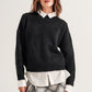 Q2 High neck jumper in black