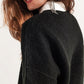 High neck jumper in black