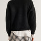 High neck jumper in black