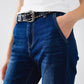 High waist Dark Blue Flare Jeans